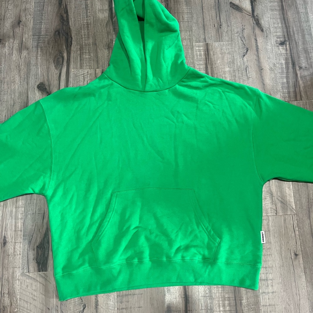 Graviet boxy green hoodie